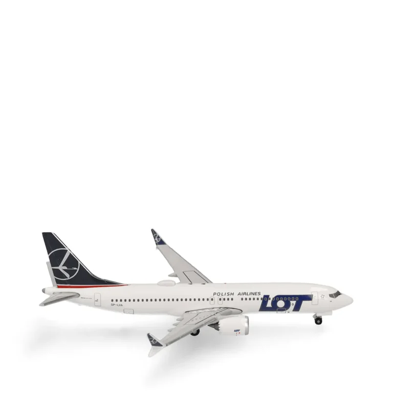 Herpa 539098 Lot Polish Boeing 737 Max 8 Wings 1:500