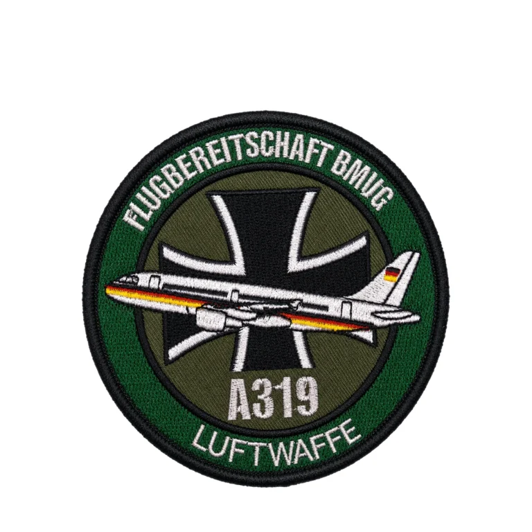 Flugbereitschaft A319 BMVg Patch gestickt Klett