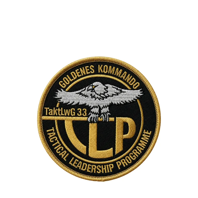 TaktLwG Büchel goldenes Kommando Patch Gold schwarz Klett