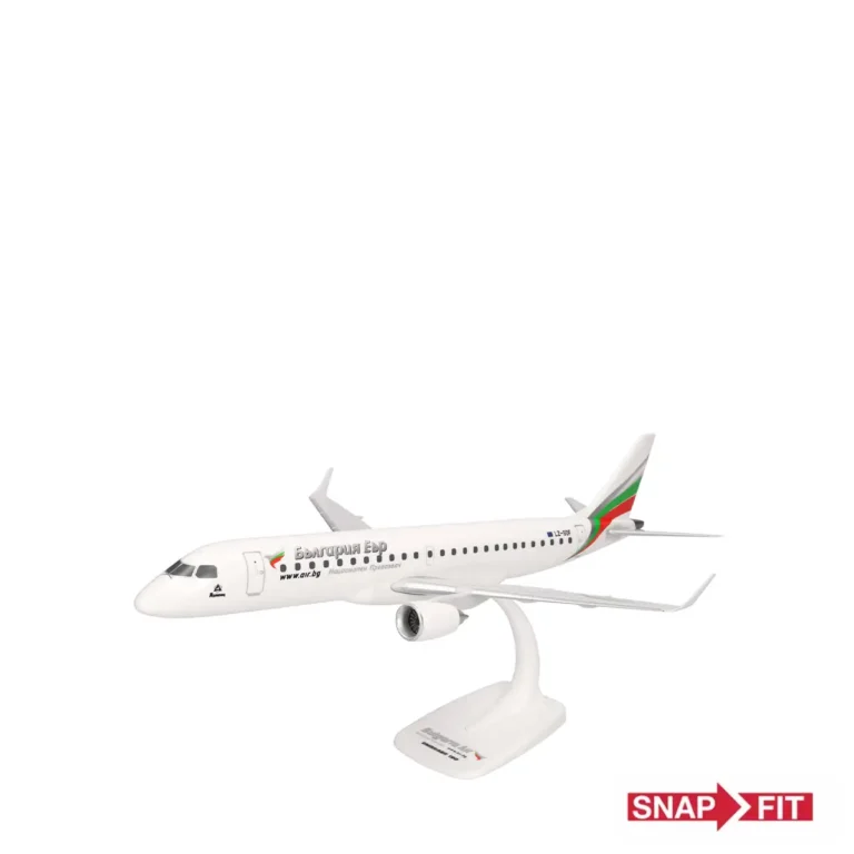 Herpa Wings Snapfit 609258-001 Bulgaria Air Embraer E190 LZ-SOF 1:100 Flugzeugmodell