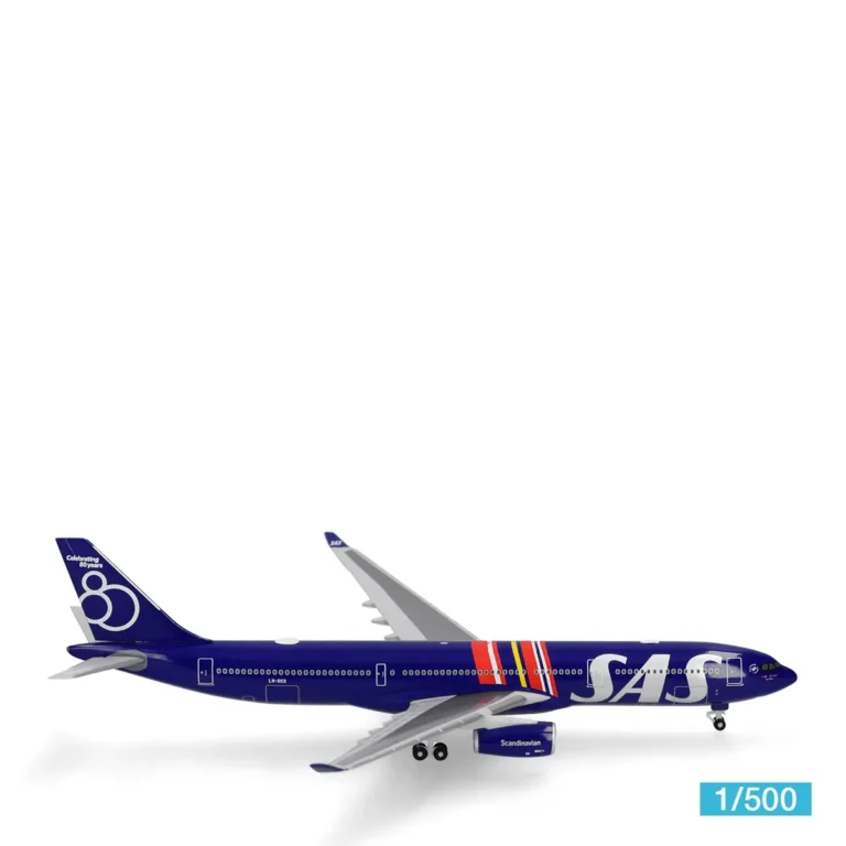 Herpa SAS Airbus A330-300 80 Years Modellflugzeug 1:500 539623
