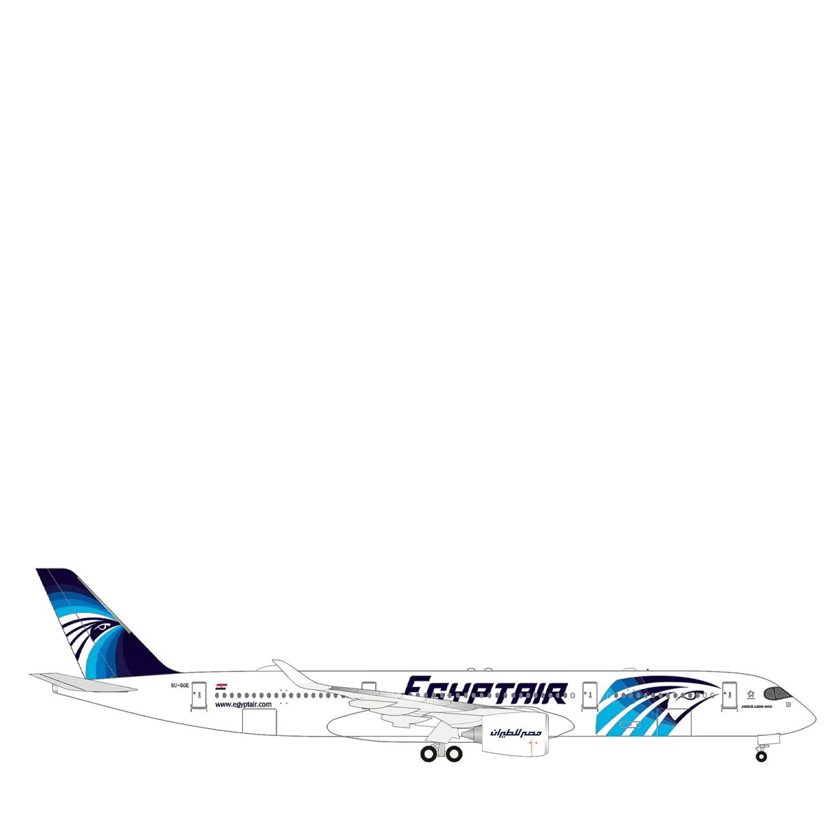 herpa-wings-egyptair-a350-su-gge-539555 Herpa Wings 1:500 EgyptAir Airbus A350-900 – SU-GGE 539555 Vorbestellung – Bild 1