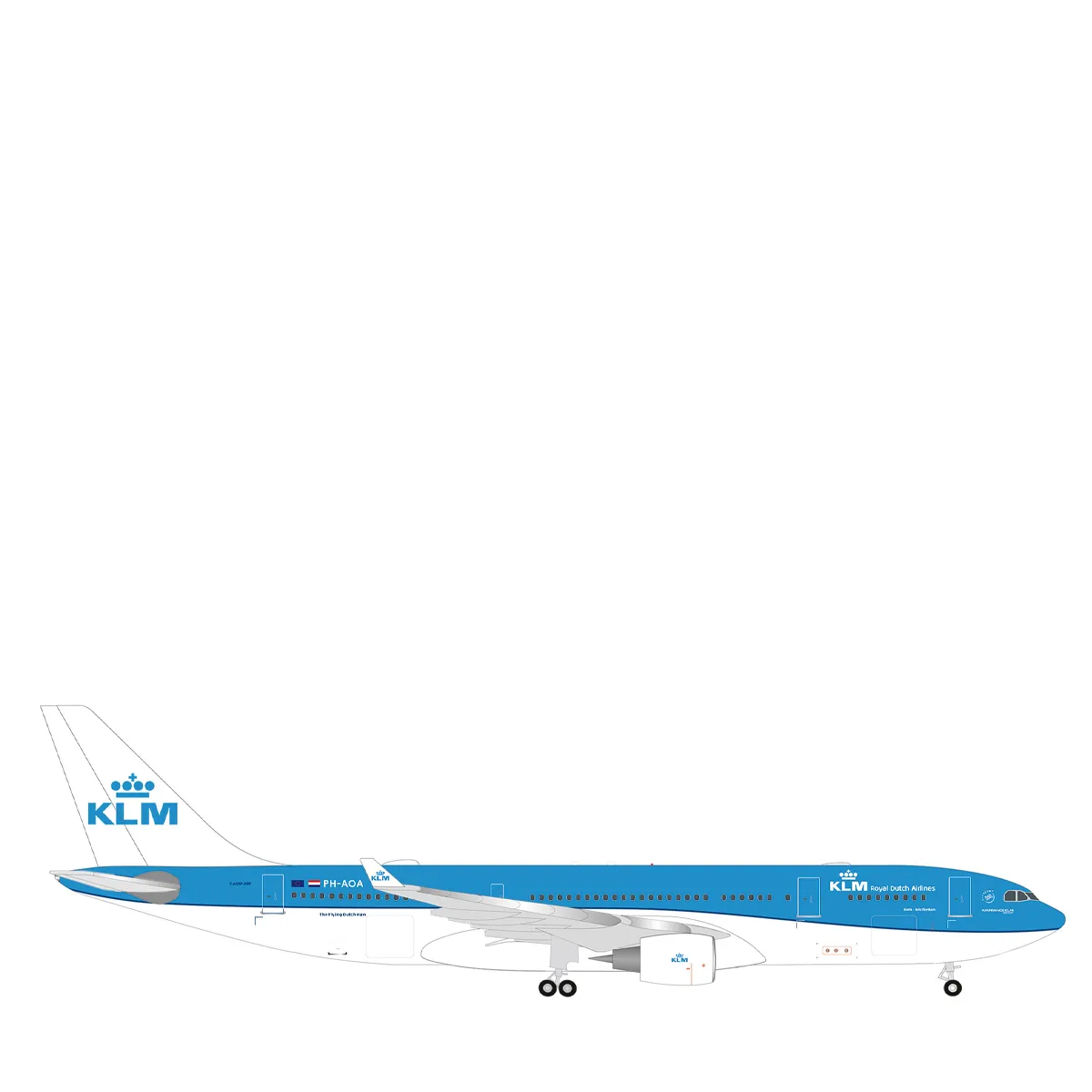 herpa-wings-modell-klm-a330-ph-aoa-539685-1.500 Herpa Wings 1:500 KLM Airbus A330-200 – PH-AOA “Dam - Amsterdam” 539685 Vorbestellung – Bild 1