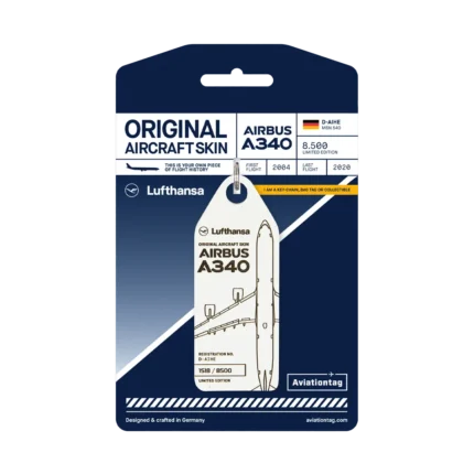 Aviationtag Lufthansa A340 D-AIHE weiß white