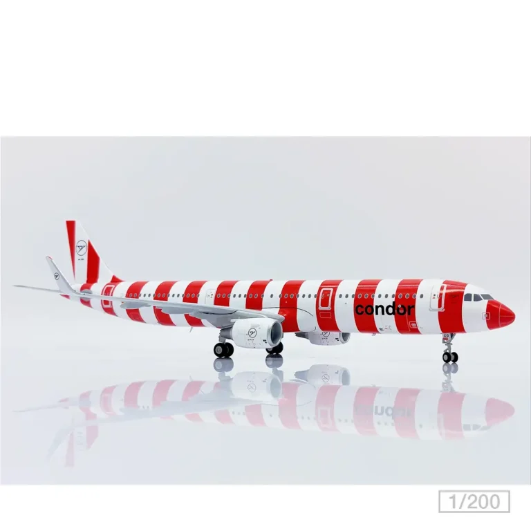 Condor Airbus A321-200 D-ATCG JC Wings Flugzeugmodell Passion rote Streifen LH2408 1:200