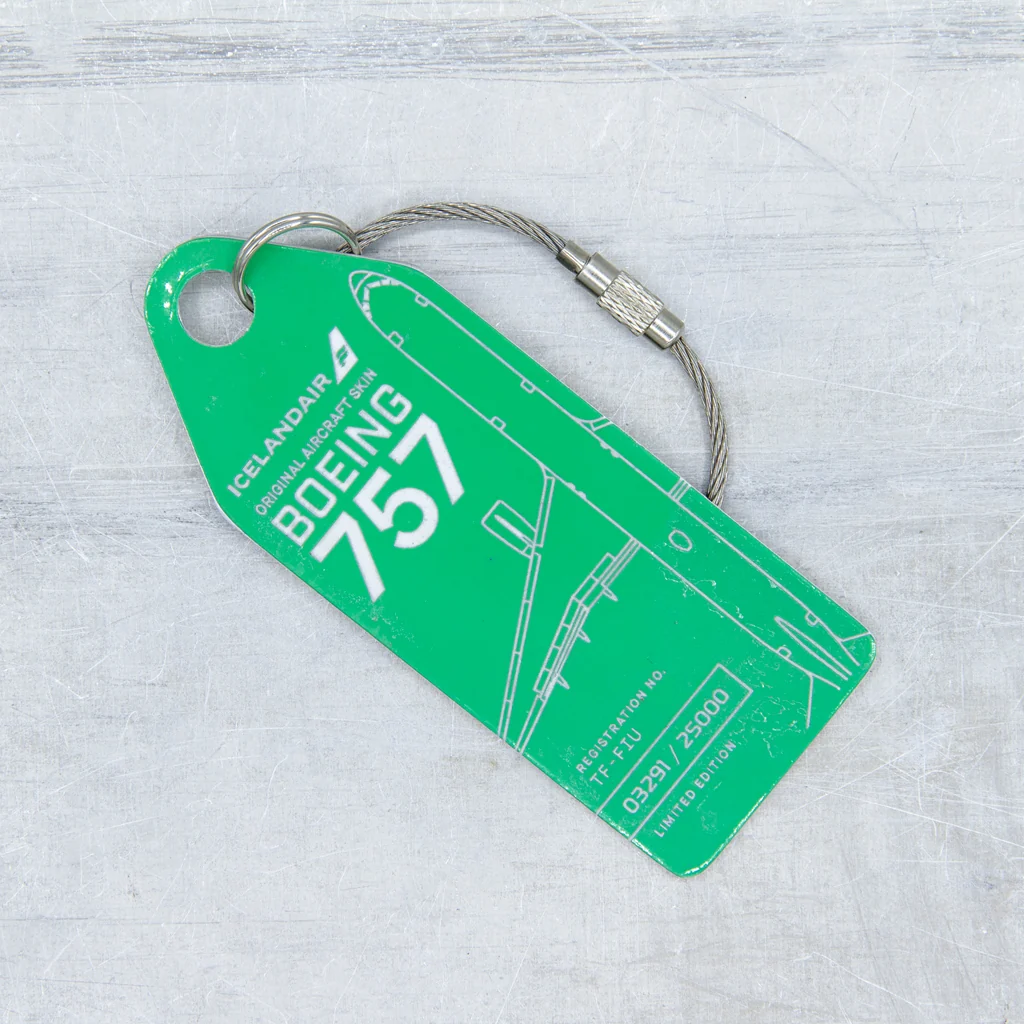 Aviationtag Icelandair Boeing 757 Hekla Aurora TF-FIU hellgrün
