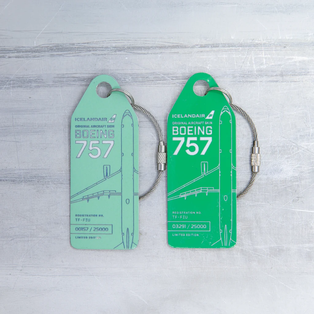 Aviationtag Icelandair Boeing 757 Hekla Aurora TF-FIU hellgrün