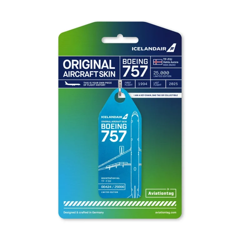Aviationtag Icelandair Boeing 757 Hekla Aurora TF-FIU petrol