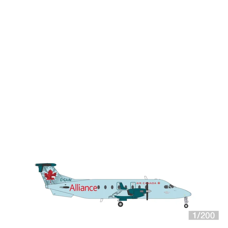 Herpa Flugzeugmodell 1:200 Air Canada Alliance Beechcraft 1900D – C-GAAV 574273