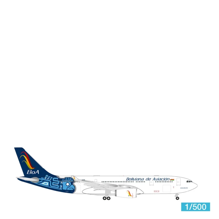 Herpa Flugzeugmodell Boliviana de Aviacion Airbus A330-200 539630 1:500