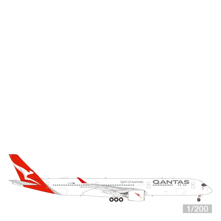 Herpa Flugzeugmodell 1:200 Qantas Airbus A350-1000ULR - Project Sunrise – VH-OJA “Vega” 574327