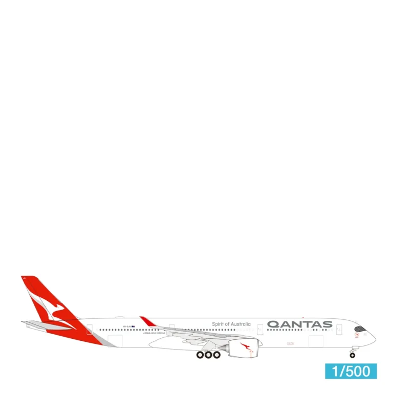 Herpa Flugzeugmodell 1:500 Qantas Airbus A350-1000ULR - Project Sunrise - VH-OJA "Vega" 53983