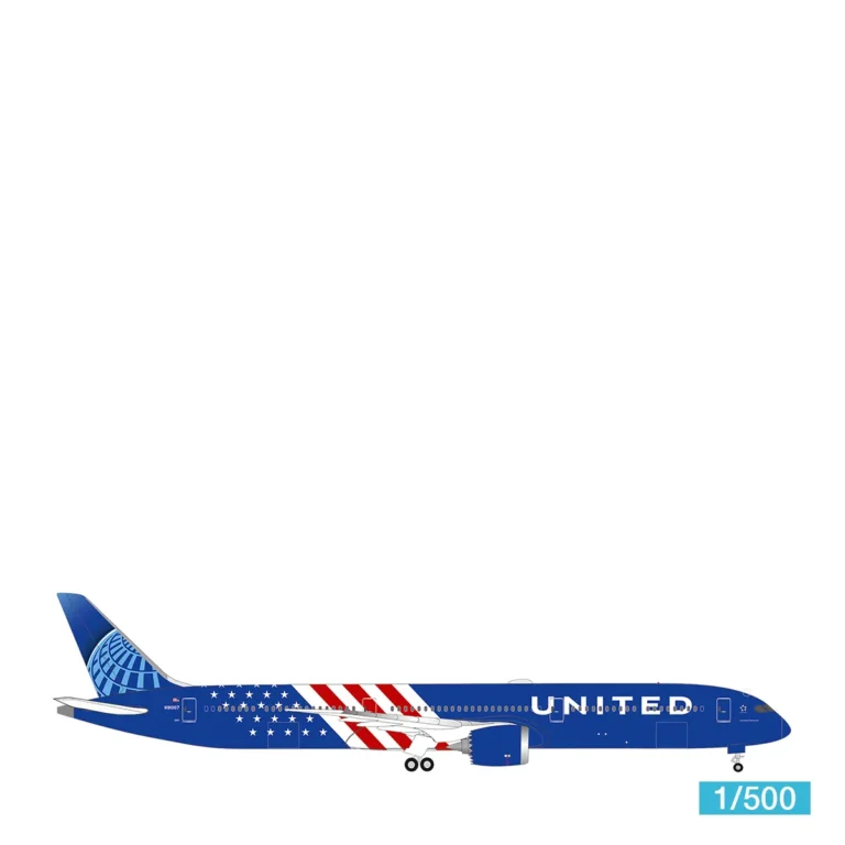 Herpa Wings United Airlines Boeing 787-10 Dreamliner - America 250 - N91007 539906