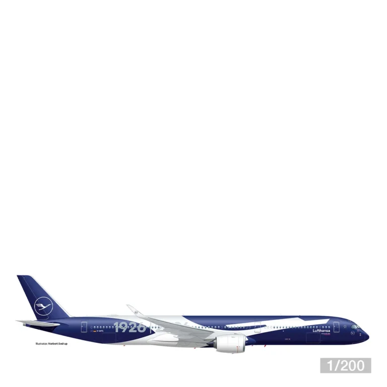 Herpa Flugzeugmodell Lufthansa Airbus A350-1000 "100 Jahre" - D-AIFA "Deutschland"