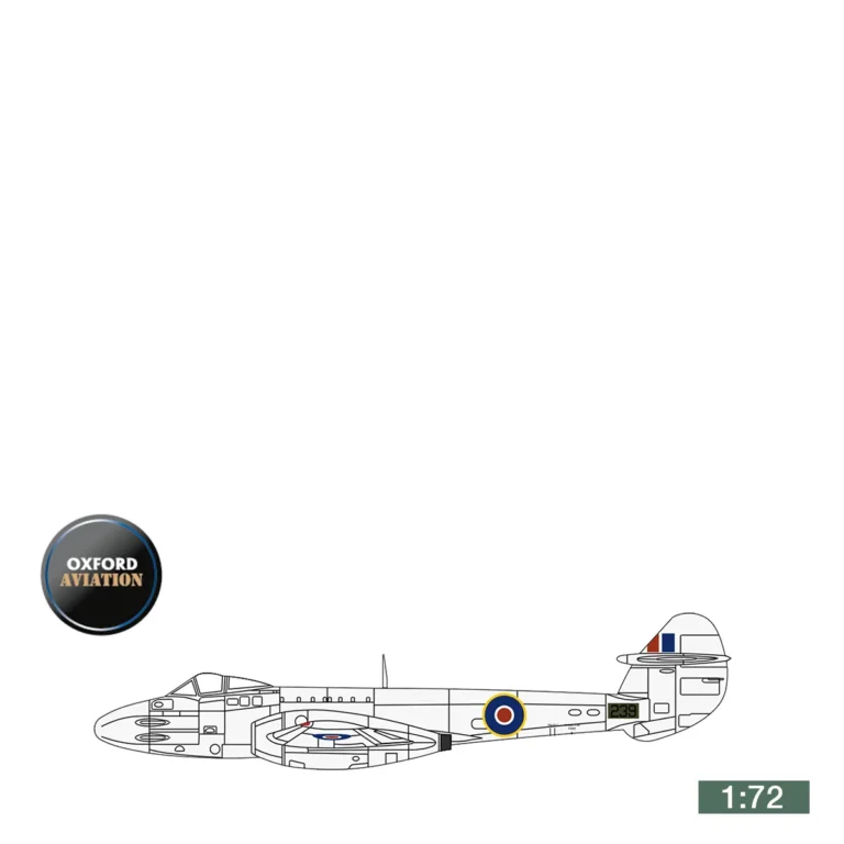 Herpa Wings Flugzeugmodell Gloster Meteor F3 - 616 Squadron, RAF Melsbroek, Winter 1944/5 81AC138