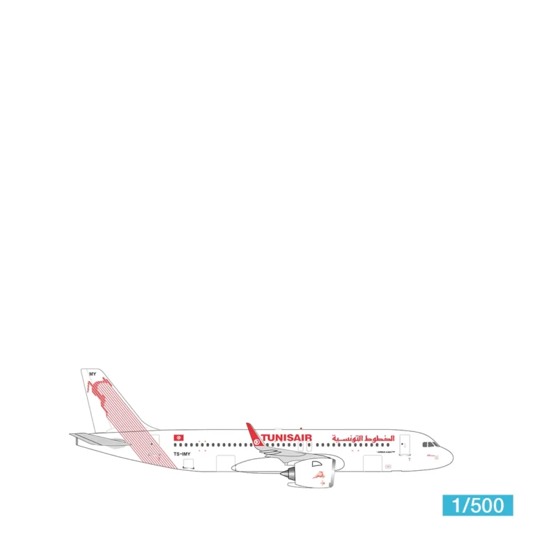 Herpa Wings Modell unisair Airbus A320neo - TS-IMY 539739