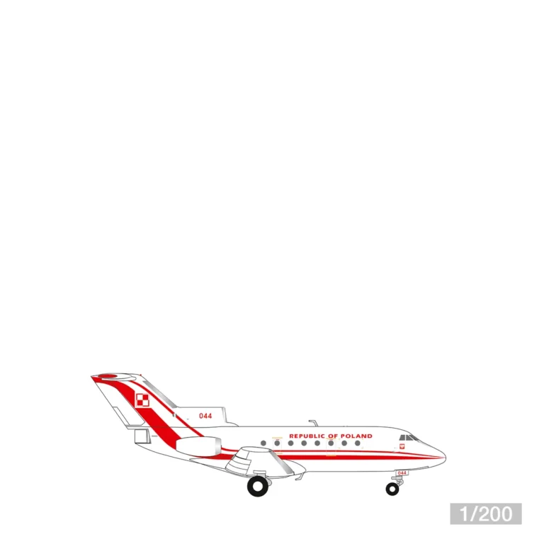 Herpa Flugzeugmodell 1:200 Republic of Poland Yakovlev Yak-40 – 044 574235