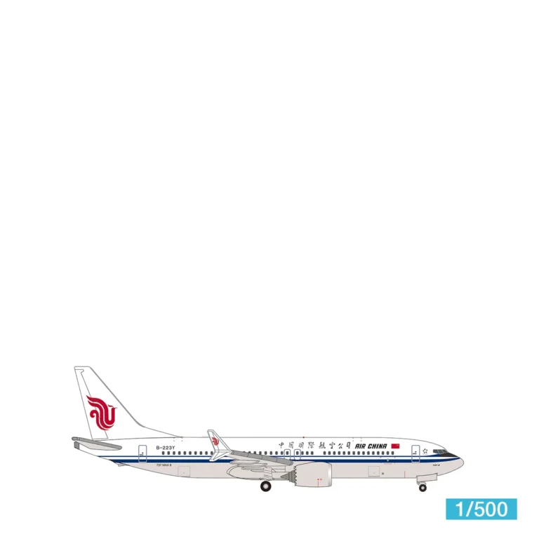 Herpa Flugzeugmodell 1:500 Air China Boeing 737 Max 8 – B-223Y 539654