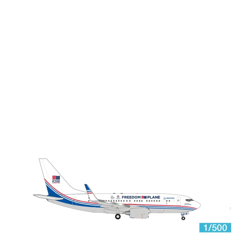 Herpa Modell 1:500 Boeing 737-700BBJ "Freedom Plane" - N836BA 539890