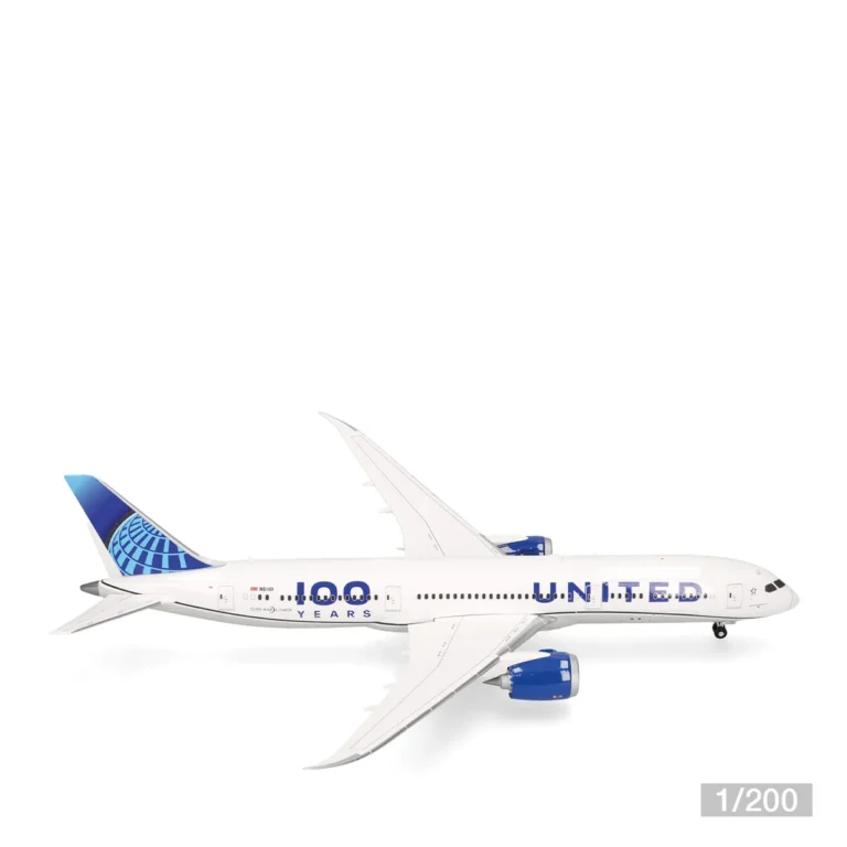 Herpa Flugzeugmodell 1:200 United Airlines Boeing 787-9 Dreamliner “100 Years” – N61101 573733