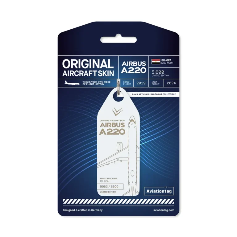 Aviationtag Airbus A220-300 SU-GFA weiß white